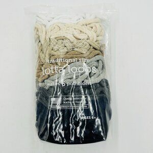 Friendly Loom | Lotta Loops 7” Traditional-Sized Neutrals Themed Potholder